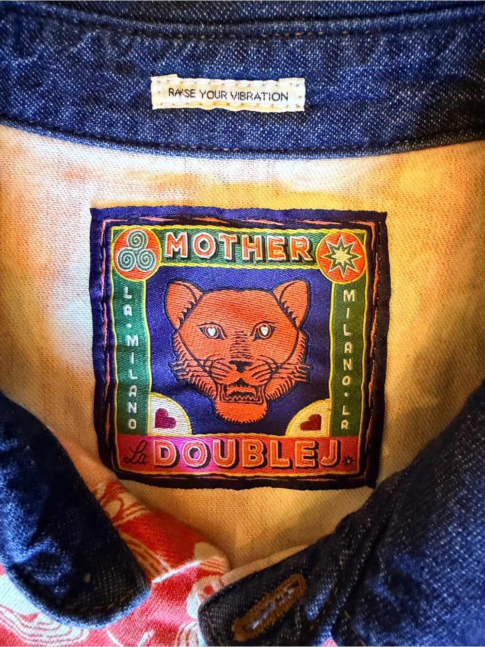 LA DoubleJ Red and Blue Button-Down Shirt - Picture 5 of 5